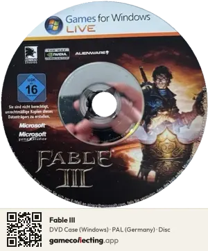 Fable III Computer, PAL disc