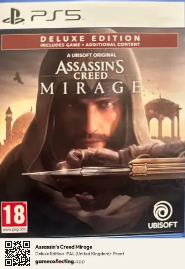 Assassin's Creed Mirage PlayStation 5, United Kingdom box front