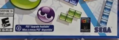 Puyo Puyo Tetris 2, the ESRB box on its front