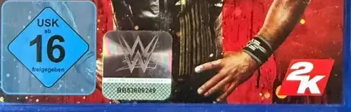 WWE 2K18, the USK square on its front