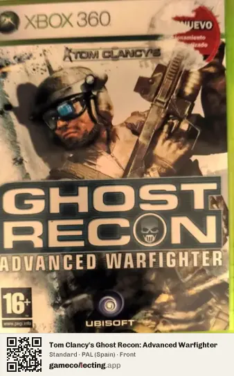 Tom Clancy's Ghost Recon: Advanced Warfighter Xbox 360, Spain box front