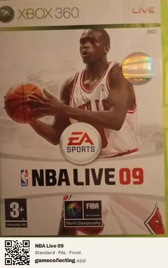 NBA Live 09 Xbox 360, PAL box front