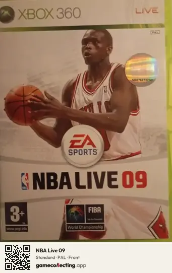 NBA Live 09 Xbox 360, PAL box front