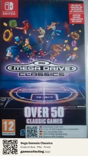 Sega Genesis Classics Nintendo Switch, PAL box front