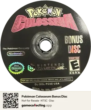 Pokémon Colosseum Bonus Disc Nintendo GameCube, NTSC disc
