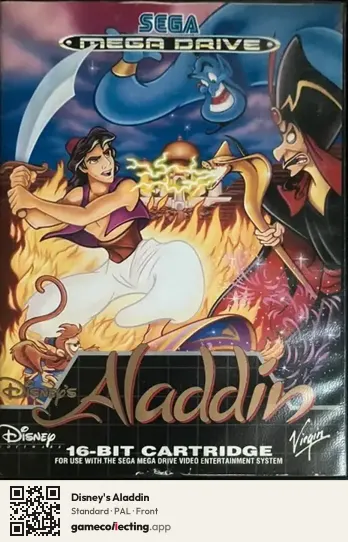 Disney's Aladdin Sega Mega Drive / Genesis, PAL box front