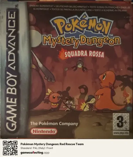 Pokémon Mystery Dungeon: Red Rescue Team Game Boy Advance, Italy box front