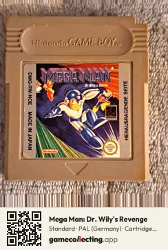 Mega Man: Dr. Wily's Revenge Game Boy, PAL cartridge label