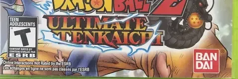Dragon Ball Z: Ultimate Tenkaichi, the ESRB box on its front