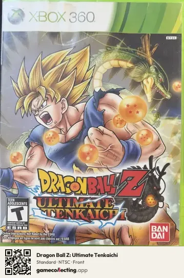 Dragon Ball Z: Ultimate Tenkaichi Xbox 360, NTSC box front
