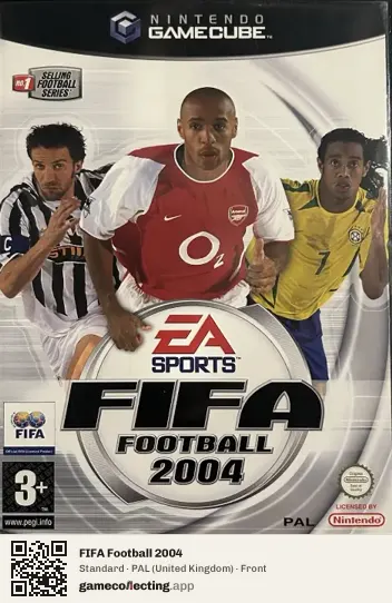FIFA Football 2004 Nintendo GameCube, United Kingdom box front