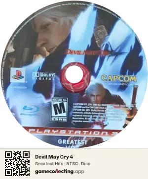 Devil May Cry 4 PlayStation 3, NTSC disc