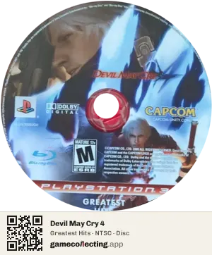 Devil May Cry 4 PlayStation 3, NTSC disc
