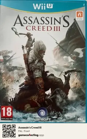 Assassin's Creed III Nintendo Wii U, PAL box front
