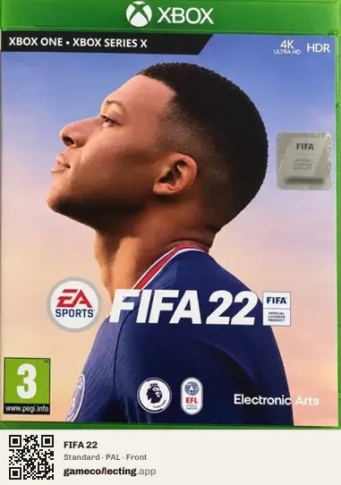 FIFA 22 Xbox One, PAL box front