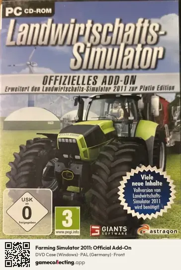 Farming Simulator 2011: Official Add-On Computer, Germany box front