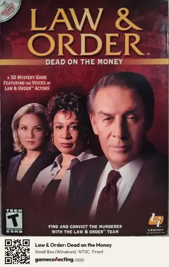 Law & Order: Dead on the Money Computer, NTSC box front