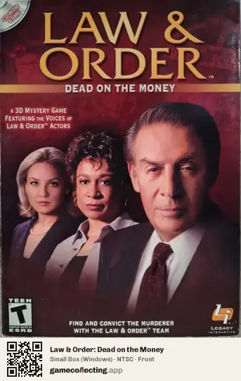 Law & Order: Dead on the Money Computer, NTSC box front