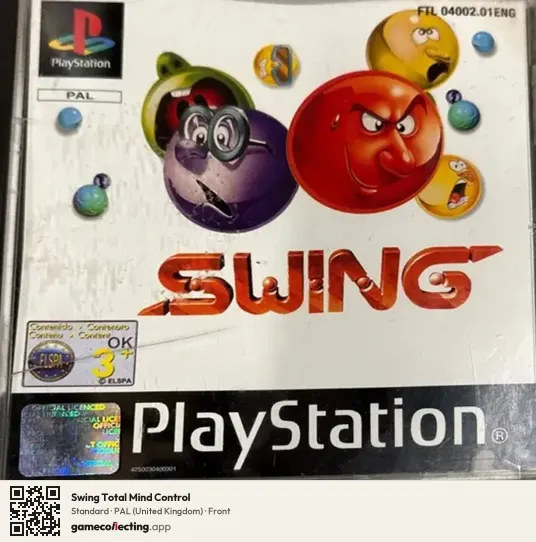 Swing Total Mind Control PlayStation, United Kingdom box front
