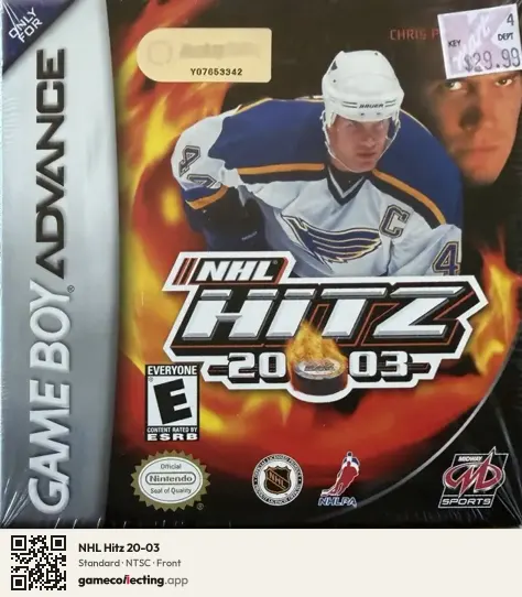 NHL Hitz 20-03 Game Boy Advance, NTSC box front