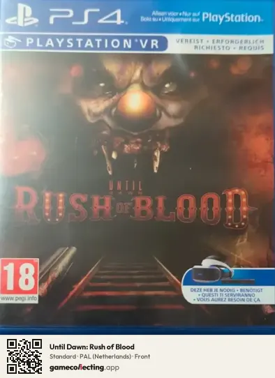 Until Dawn: Rush of Blood PlayStation 4, Netherlands box front