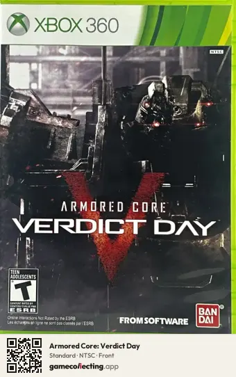 Armored Core: Verdict Day Xbox 360, NTSC box front