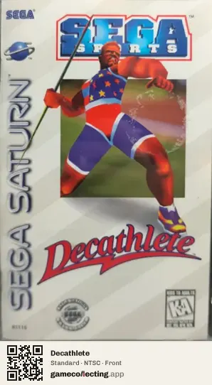 Decathlete Sega Saturn, NTSC box front