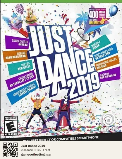 Just Dance 2019 Xbox One, NTSC box front