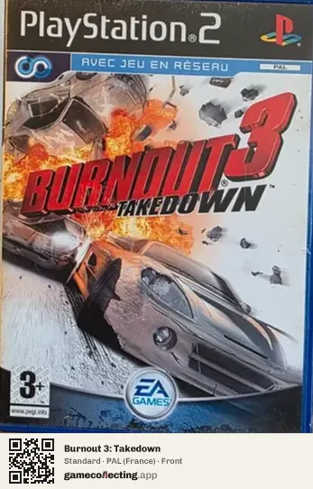 Burnout 3: Takedown PlayStation 2, France box front