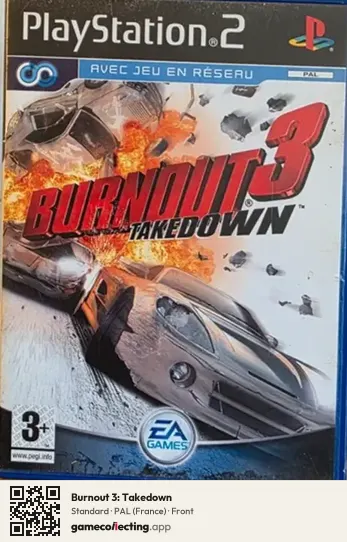 Burnout 3: Takedown PlayStation 2, France box front