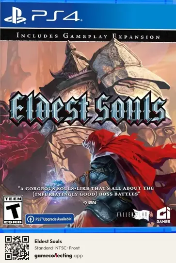 Eldest Souls PlayStation 4, NTSC box front