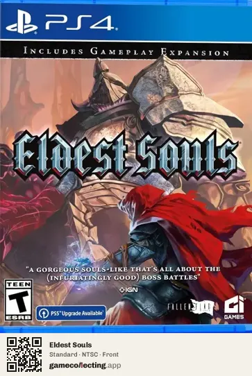Eldest Souls PlayStation 4, NTSC box front