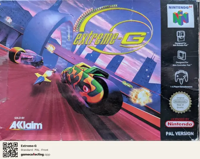 Extreme-G Nintendo 64, PAL box front
