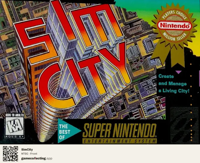 SimCity Super Nintendo Entertainment System, NTSC box front
