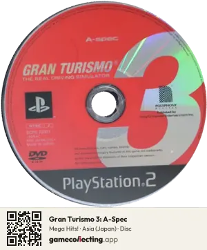 Gran Turismo 3: A-Spec PlayStation 2, Asia disc