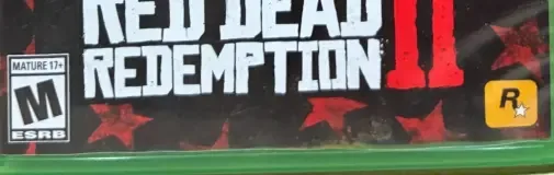 Red Dead Redemption 2, the ESRB box on its front