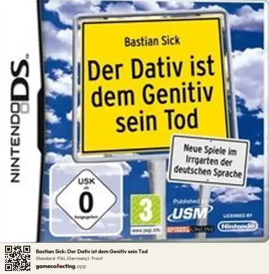 Bastian Sick: Der Dativ ist dem Genitiv sein Tod Nintendo DS, Germany box front