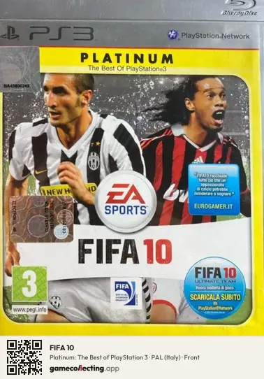 FIFA 10 PlayStation 3, Italy box front