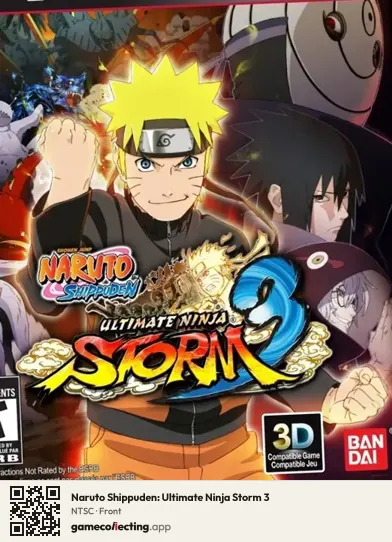 Naruto Shippuden: Ultimate Ninja Storm 3 PlayStation 3, NTSC box front