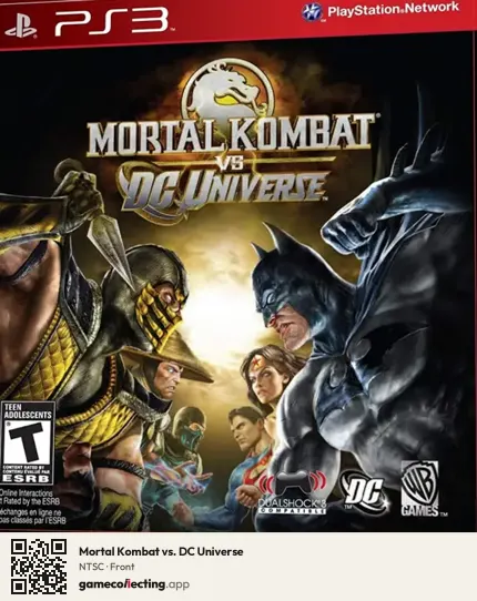 Mortal Kombat vs. DC Universe PlayStation 3, NTSC box front