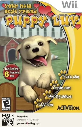 Puppy Luv Nintendo Wii, NTSC box front
