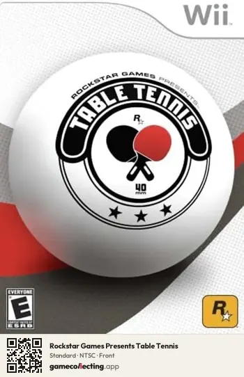 Rockstar Games Presents Table Tennis Nintendo Wii, NTSC box front