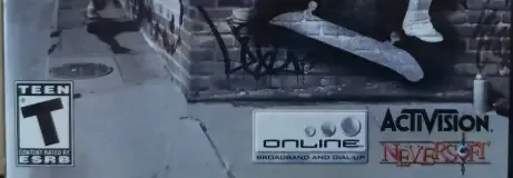 Tony Hawk's Underground, the ESRB box on its front