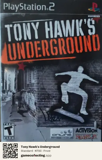 Tony Hawk's Underground PlayStation 2, NTSC box front