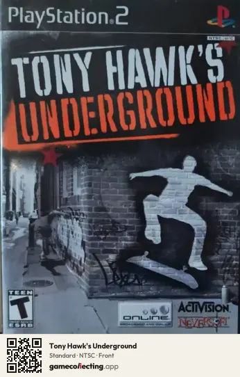 Tony Hawk's Underground PlayStation 2, NTSC box front