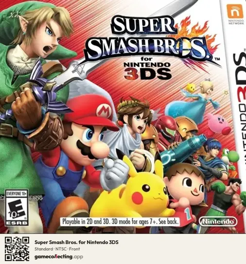 Super Smash Bros. for Nintendo 3DS Nintendo 3DS, NTSC box front