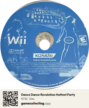 Dance Dance Revolution Hottest Party Nintendo Wii, NTSC disc