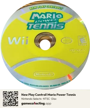 New Play Control! Mario Power Tennis Nintendo Wii, NTSC disc