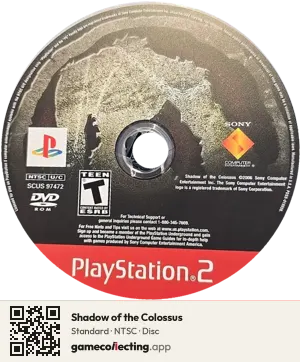 Shadow of the Colossus PlayStation 2, NTSC disc