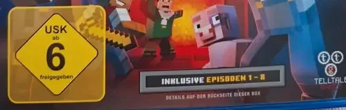 Minecraft: Story Mode, the USK square on its front